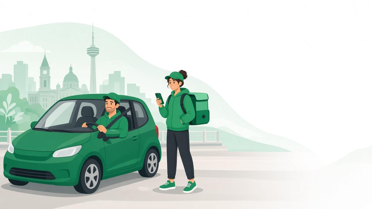 Chauffeur autonome au volant, avec l'application DriveTax qui organise ses reçus et ses kilomètres d'affaires.